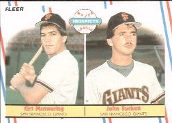 1988 Fleer Baseball Cards       651     John Burkett/Kirt Manwaring RC
